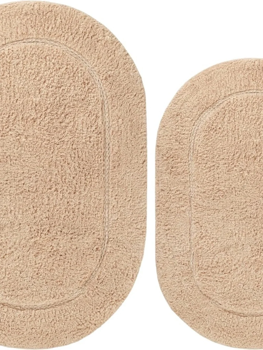 Superior Non-Slip 2 Piece Bath Rug Set, Ultra Plush, Soft and Absorbent 100% Com